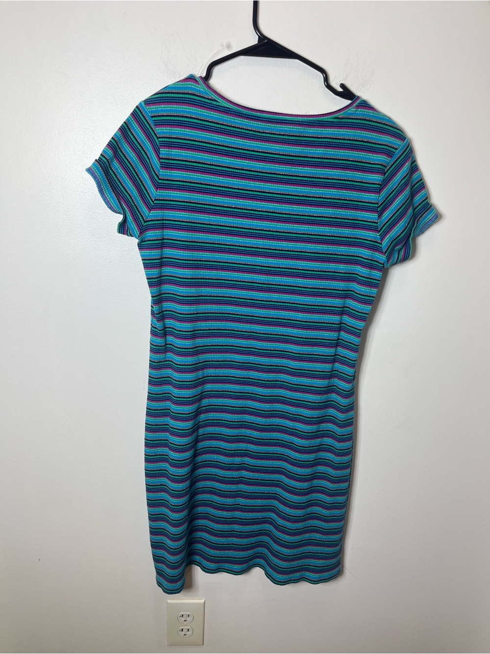 U.S. Polo Assn. Blue, Teal & Purple Striped T-Shirt Dress - Picture 7 of 7